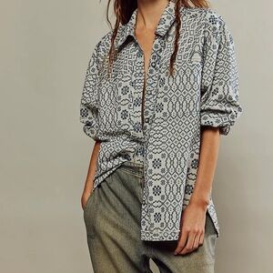 So Long Summer Jacquard Buttondown